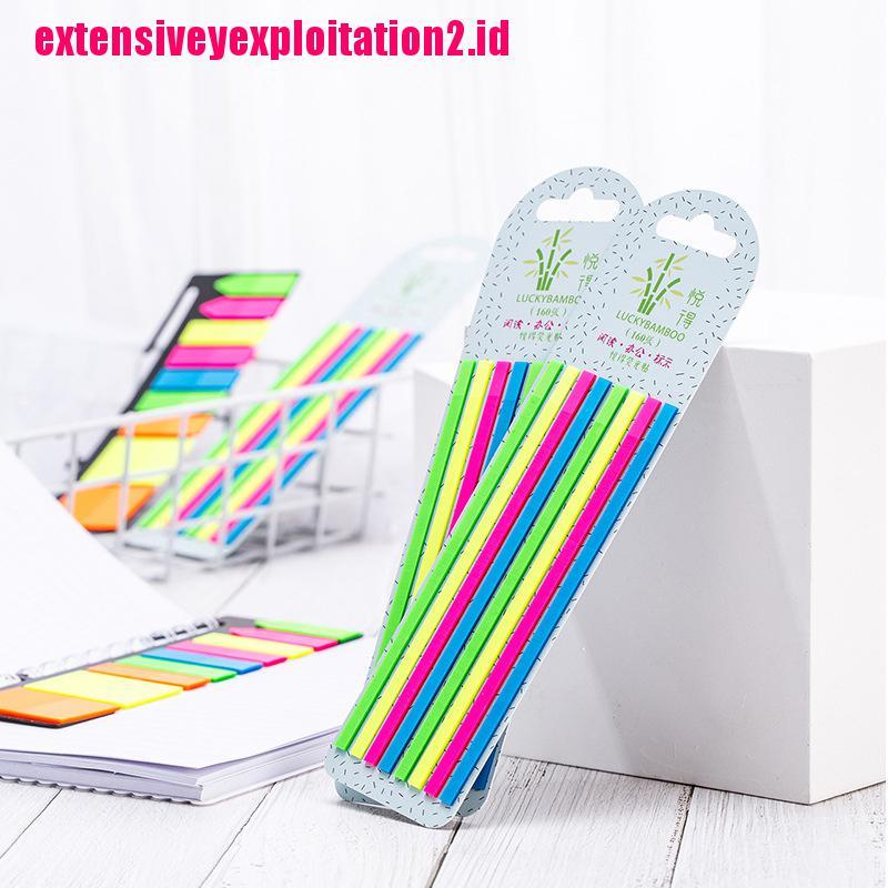 &lt; E2id &amp; &gt; 160pcs Sticky Note Transparan Untuk Penanda Buku