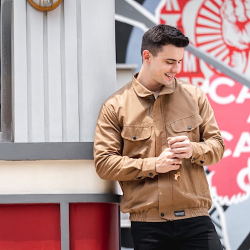 Jaket Jacket Outer Wear Outwear Outfit Fashion Kanvas Pria Wanita Cowok Cewek Kekinian Prenium Ekslu