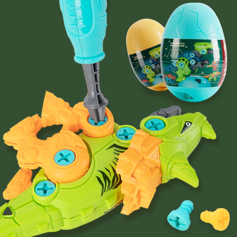 DIY Dino Egg Mainan Telur Dinosaurus dengan Skrup Education Toy