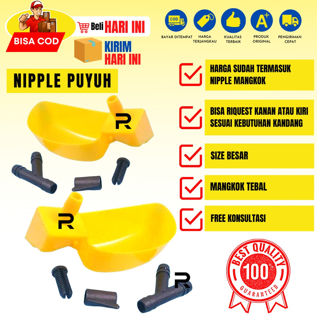 Nippel/Niple/Nepel Tempat Minum Puyuh