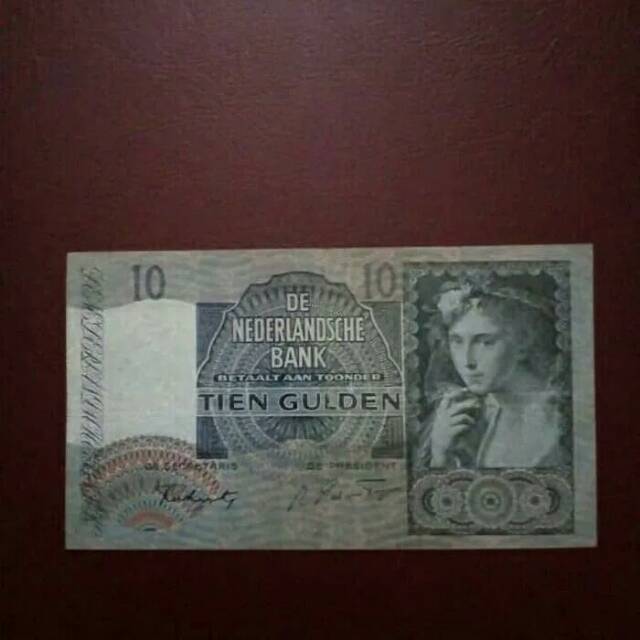 Item langka uang kuno klasik nederland 10 gulden thn 1941