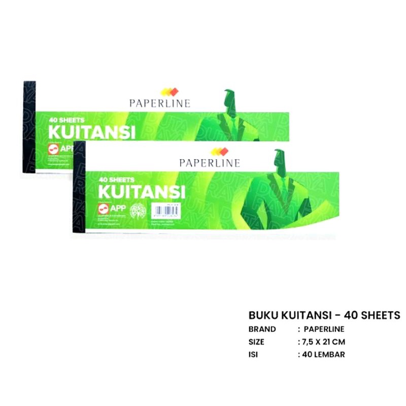 

BUKU KUITANSI KWITANSI PAPERLINE KECIL MINI 40M