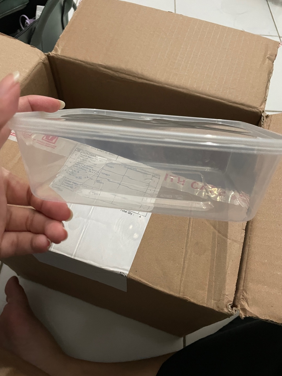 Kotak Makan Plastik / Thinwall / Food Container - Kotak 1000ml