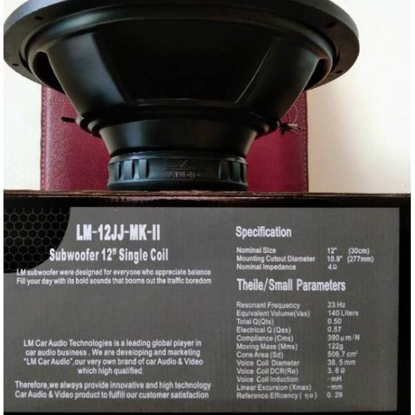 Limited Edition Subwoofer LM AUDIO 12 JJ MKII subwoofer 12 inch LM audio 12 JJ MKII
