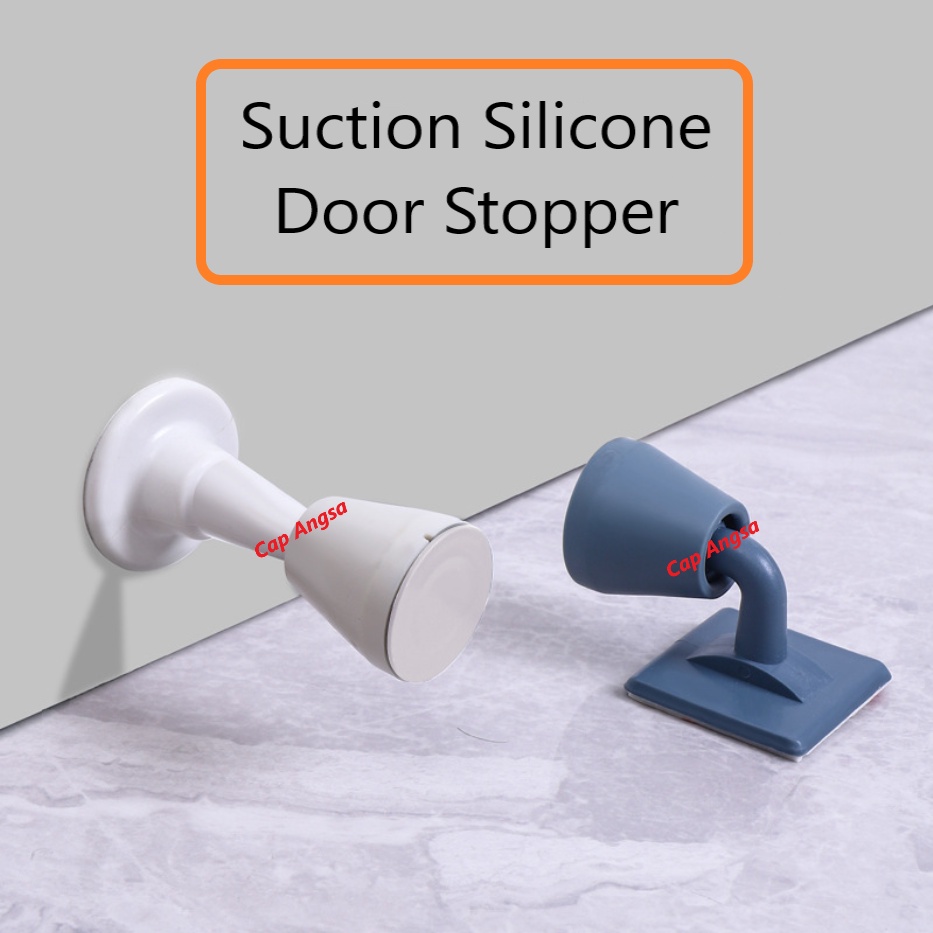 DOOR STOPPER PENAHAN PINTU SILENT QUIET SILICONE SILIKON STOP STOPER SUCTION LOW NOISE GANJELAN