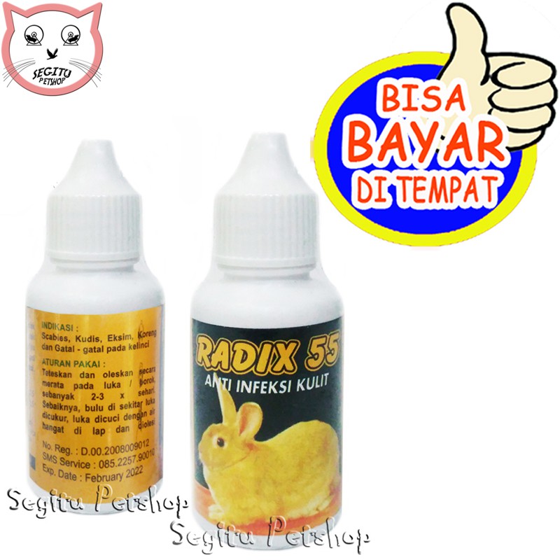 Obat Kelinci jamur koreng gatal Scabies Scadix RADIX