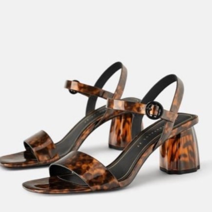 SEPATU | SHOES | WANITA | ZARA LEOPARD HEEL SANDAL ORI PREMIUM IMPORT