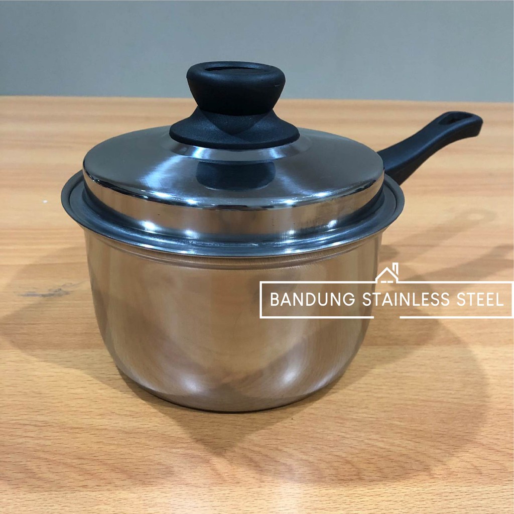 Panci susu kecil milk pot 16cm tutup stainless steel murah MT