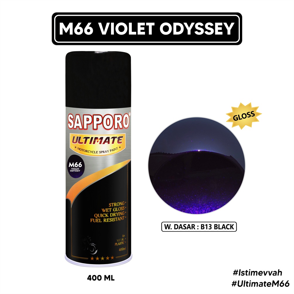 Sapporo Ultimate M66 Violet Odyssey / Cat Spray Semprot Aerosol Terbaik