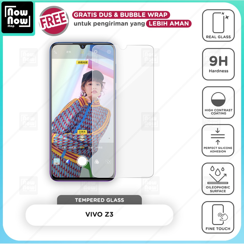 Tempered Glass Anti Gores Vivo Z3 Screen Guard Protector 9H Kaca Temperglass