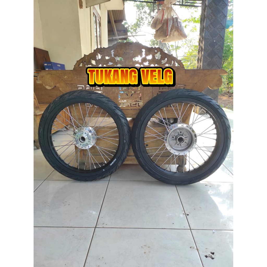 Velg Full Set Rx King Ring 17 Tapak Lebar 185/215 Plus Ban