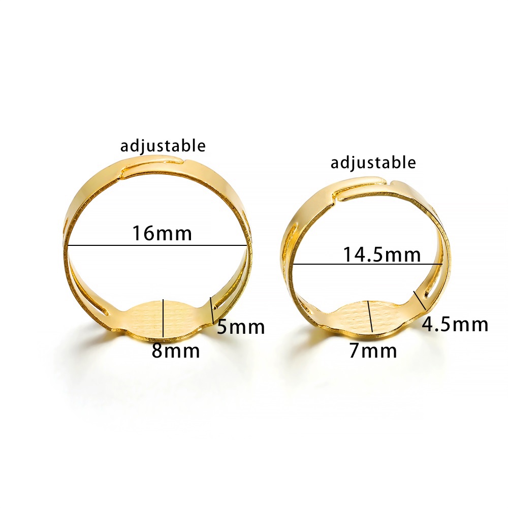 40pcs Cincin desain diy ukuran yang dapat disesuaikan