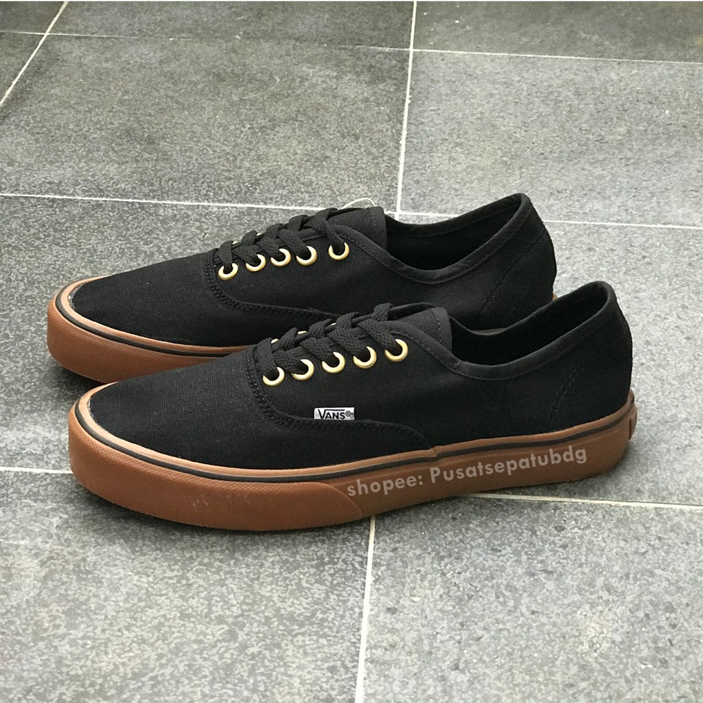 TERMURAH !!! VANS AUTHENTIC BLACK GUM GOLD