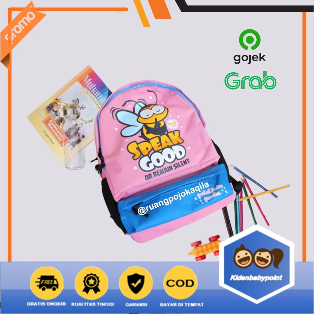 [ COD ] &quot; SPEAK GOOD &quot; Tas Anak Sekolah PEREMPUAN Moslemkids ORI TK SD Moslem kids MK 163 dan MK 167