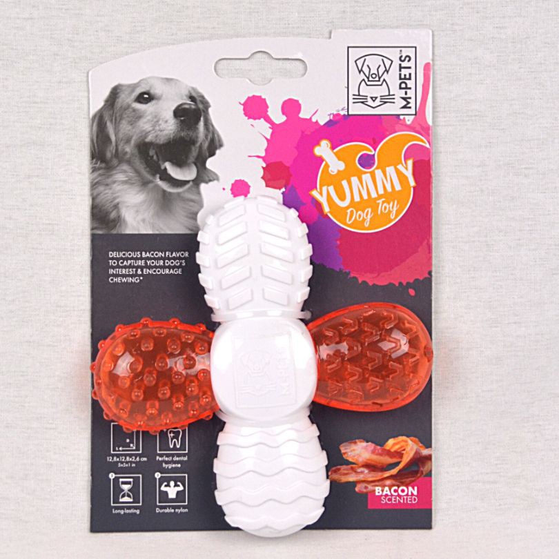 

MPETS Mainan Anjing YUMMY CROSS Toy With Bacon Flavor 12cm