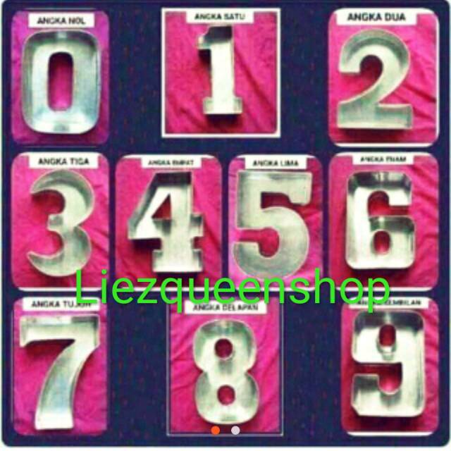Loyang Angka 1 Set isi 10 pcs (angka 0-9)