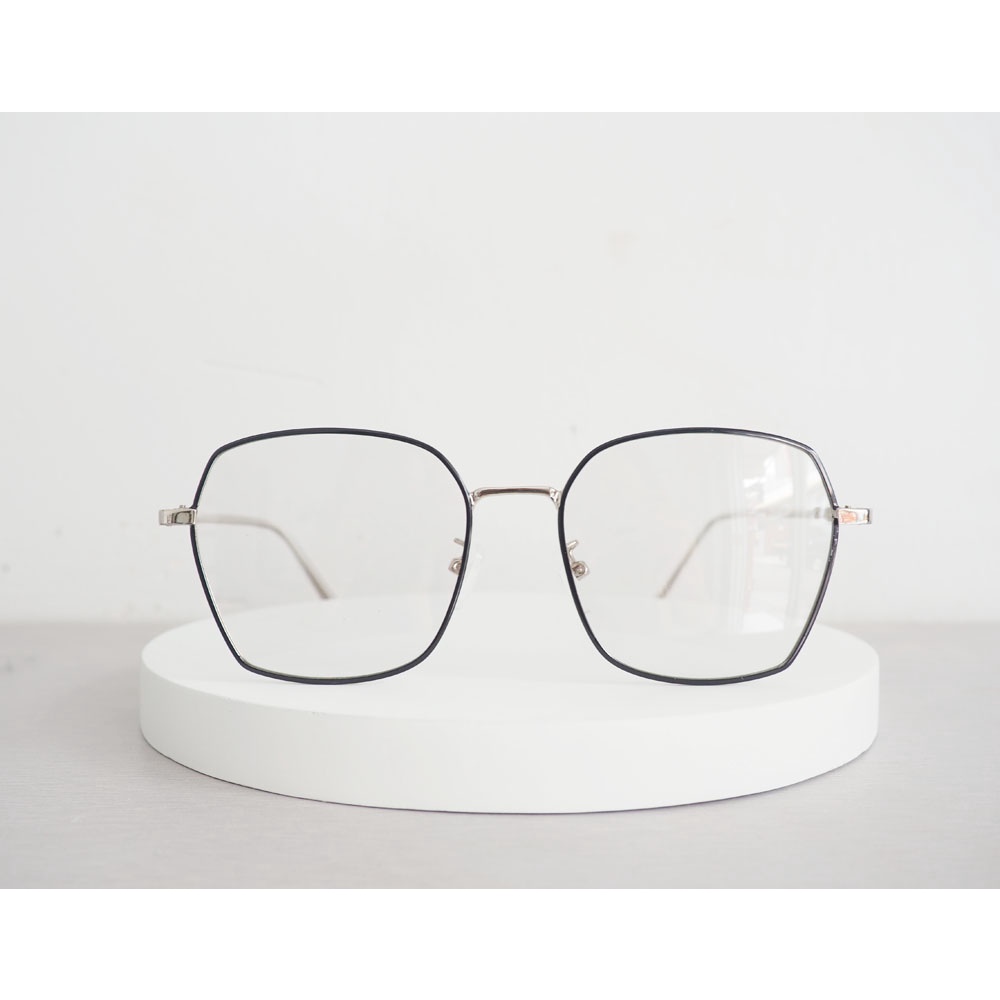 Flavia Eyewear - Kacamata Avery Square Steel (custom minus, photochromic, blueray, bluechromic, photobrown)