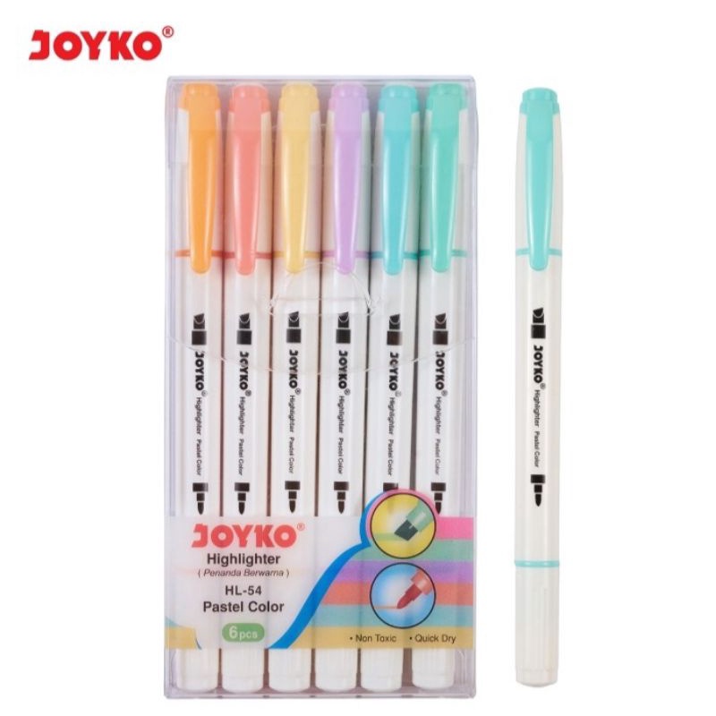 

JOYKO HIGHLIGHTER 1 SET ISI 6 PCS - PASTEL COLOR HL-54