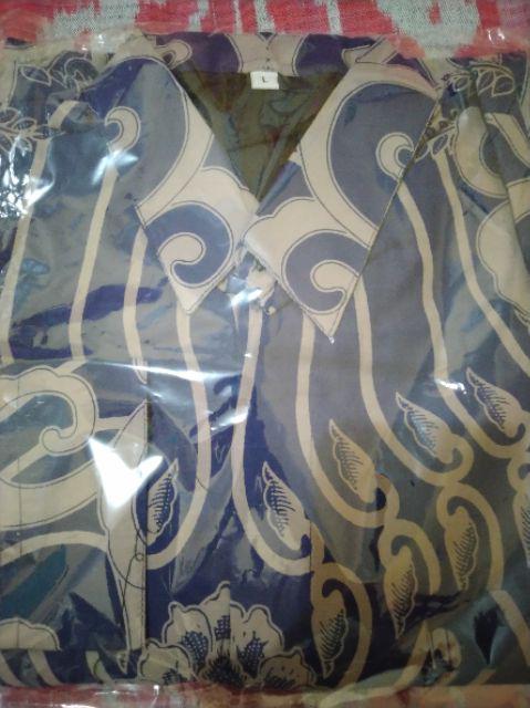 Kamandanu Blue Kemeja Batik Pria Lengan Panjang By Batik Anjani