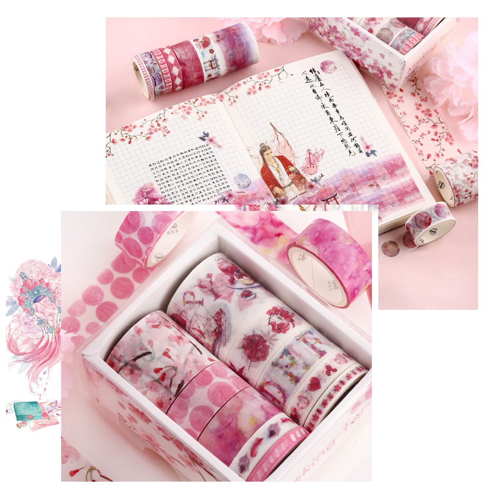 10pcs/lot Cute Japanese Mermaid Animal Washi Tape Set Masking Tape Bullet