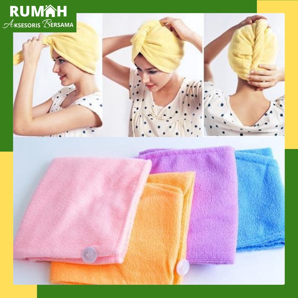 RAB Handuk Rambut Keramas Microfiber Lap Pengering Rambut / Handuk Keramas / Handuk Kepala Rambut