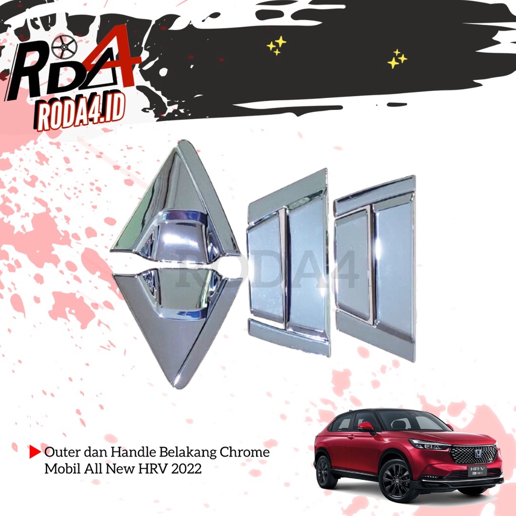 Cover Handle Pelindung Pintu Mobil HRV Outer Tank Cover All New HR-V Hitam Doff Chrome Paket lengkap Tutup Bensin Pelindung Handel Pintu Auter Mobil HRV 2022