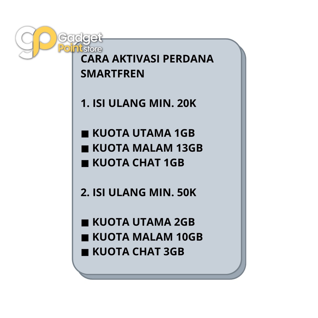 [ HADIAH GRATIS ] Khusus Pembelian Produk Free Kartu Perdana Smartfren dan Bonus Kuota*