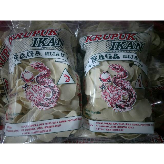 

Krupuk / kerupuk ikan naga hijau 500gr