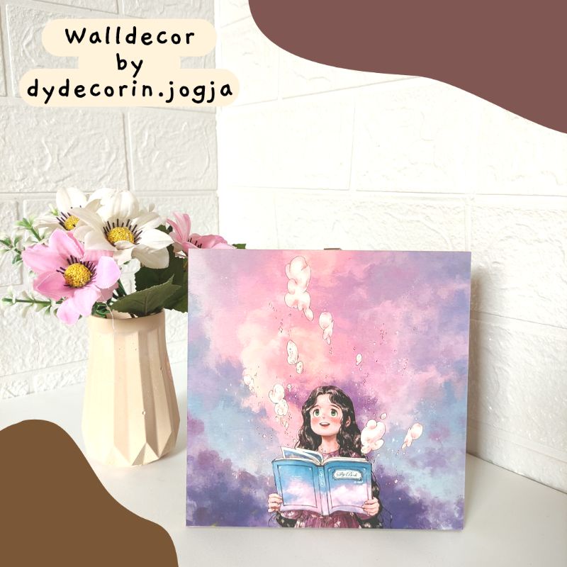 Home decor hiasan dinding aesthetic / wall decor lukisan / hiasan dinding abstrak modern / hiasan di