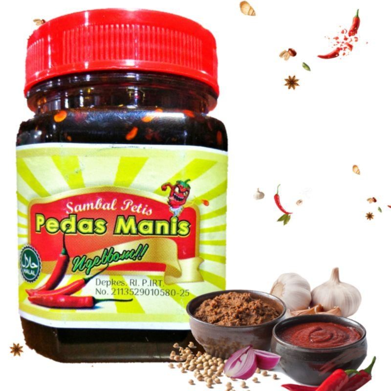 

PETIS PEDAS MANIS 265 GRAM SAMBAL PETIS MERCON ASLI MADURA