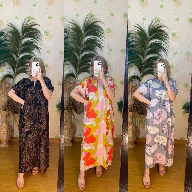 HOMEWEAR DASTER PENDEK SELUTUT RAYON PREMIUM BUSUI FRIENDLY KEKINIAN DASTER PANJANG SELUTUT DASTER