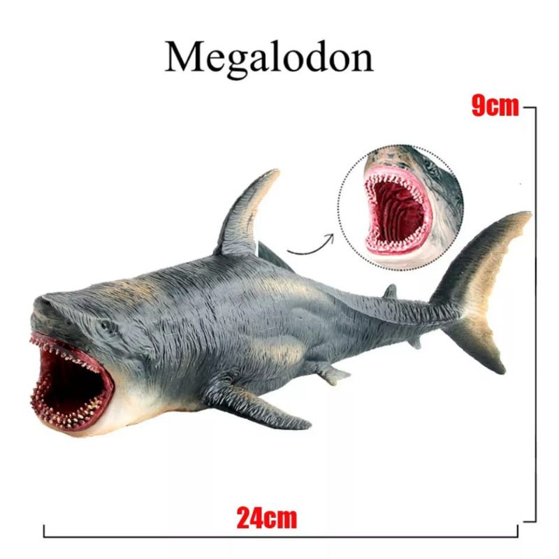 mainan hiu shark megalodon figure