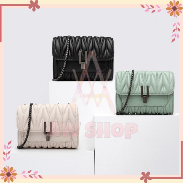 Tas Selempang Kulit Wanita Korea Tas Kulit Import Yumi Bag