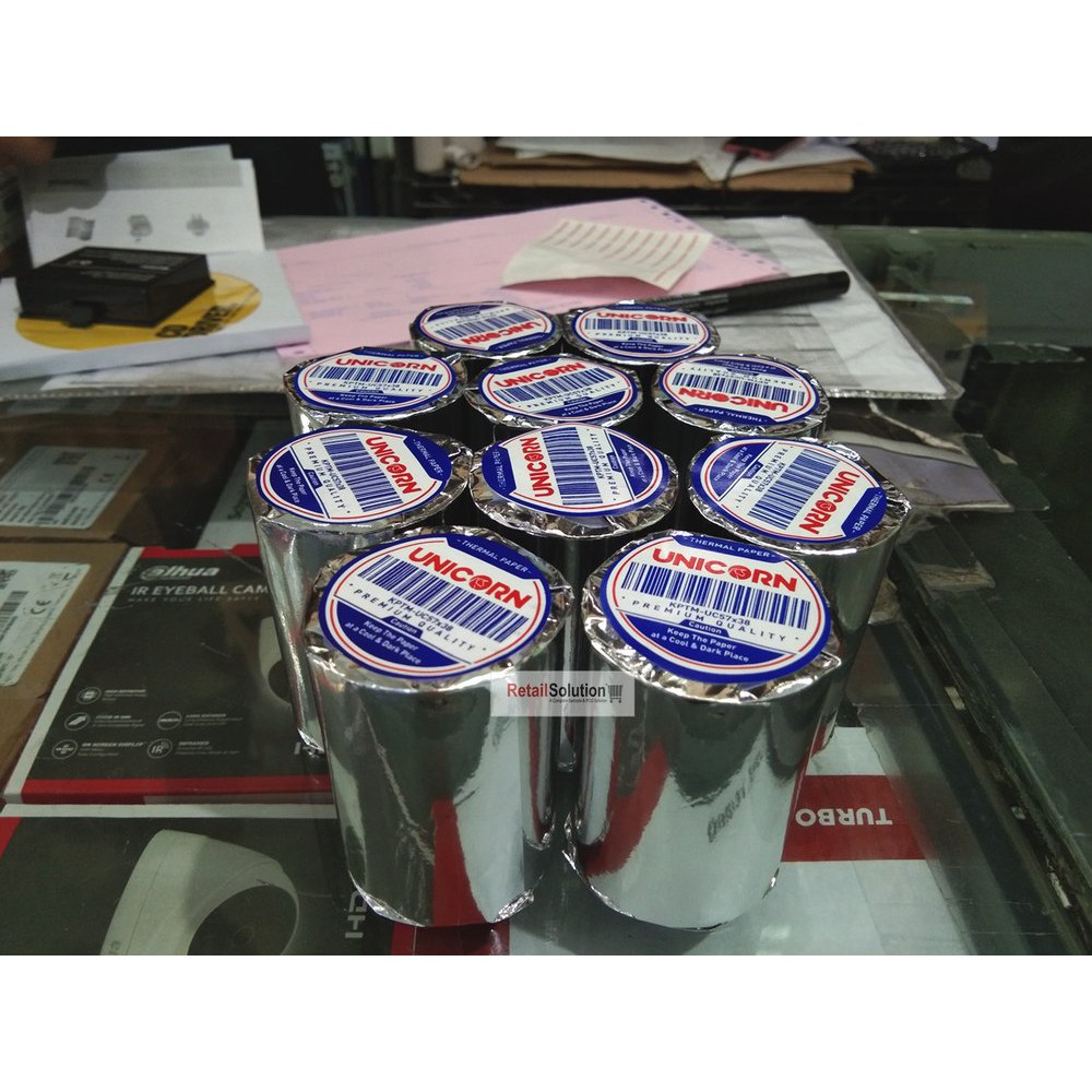 

Dijual Kertas Kasir Thermal UNICORN 57x38 M - Kertas Mini Printer Bluetooth Limited
