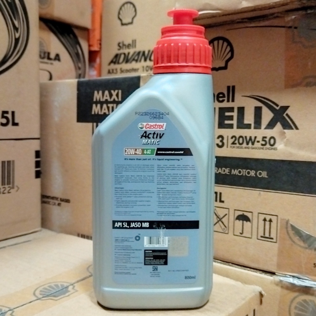 OLI MESIN MOTOR MATIC / SCOOTER CASTROL ACTIV MATIC 20W-40 800 ML