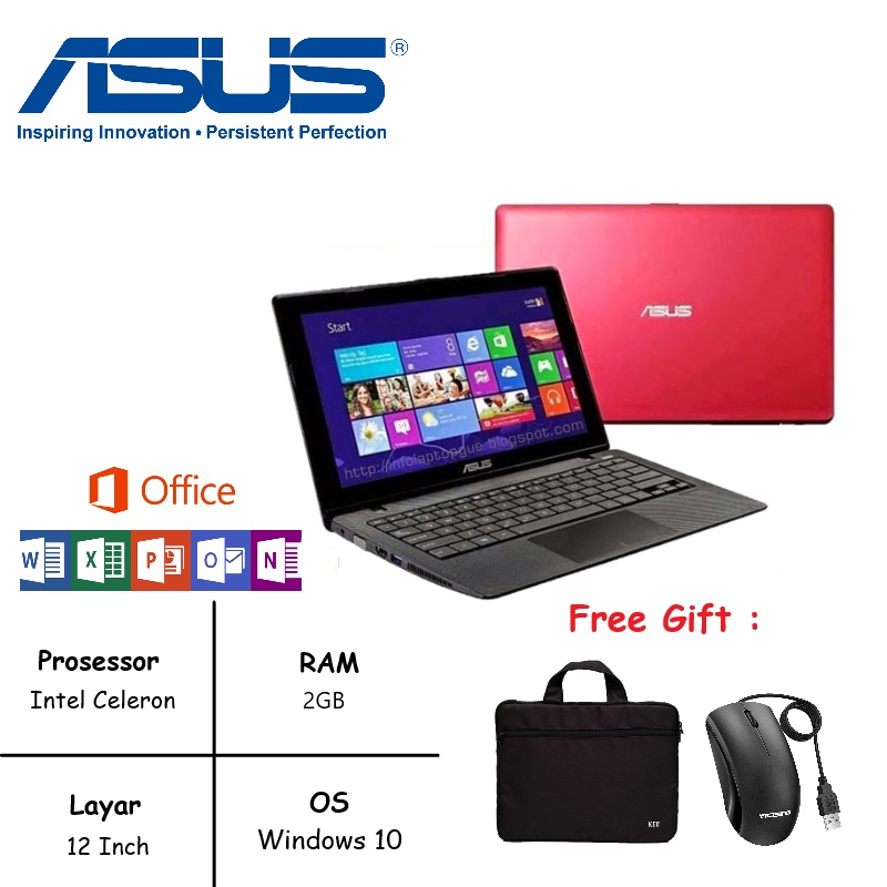 [TERMURAH] NOTEBOOK ASUS X200MA X200CA RAM 2GB INTEL CELERON WIN10