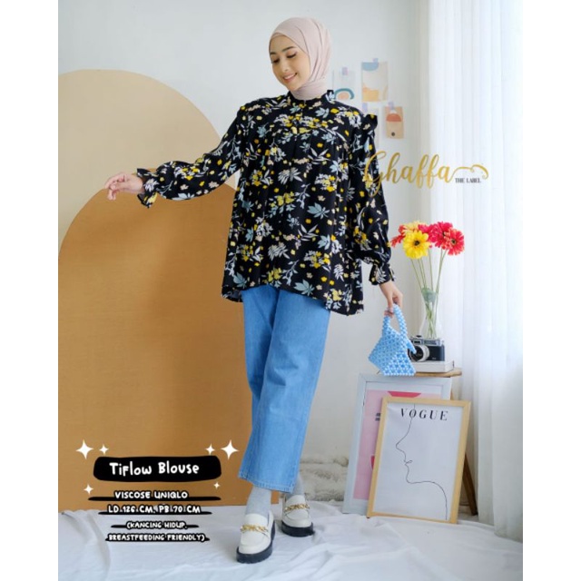 TIFLOW BLOUSE MOTIF ORIGINAL BY GHAFFA THE LABEL