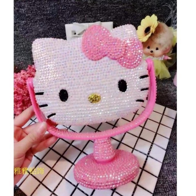 kaca hello kitty  hello kitty blink diy bling bling hk kaca mewar CERMIN KEPALA HELLO KITTY BLINK CERMIN MAKE UP HELLO KITTY / CERMIN HELLO KITTY / HELLO KITTY MIRROR