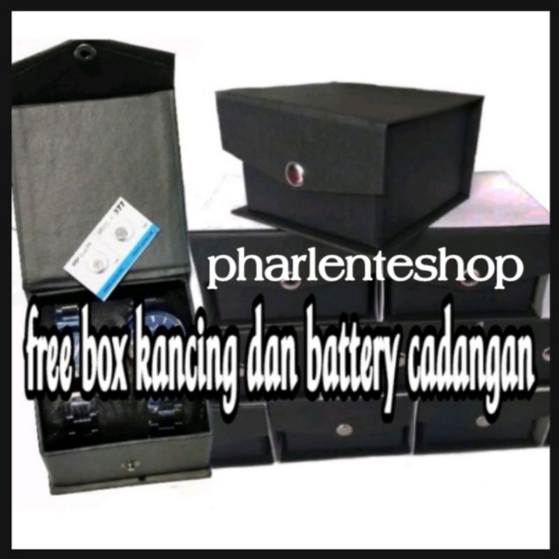 free box dan battery cadangan(cod) jam tangan couple