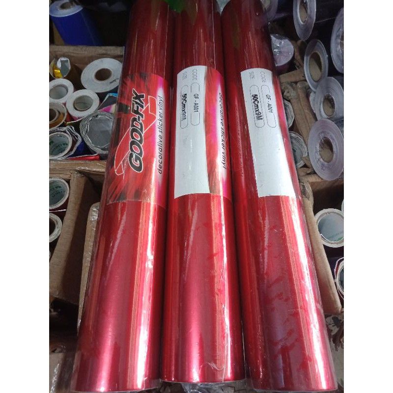 Stiker merah Candy metalik Skotlet motor merah maroon candy