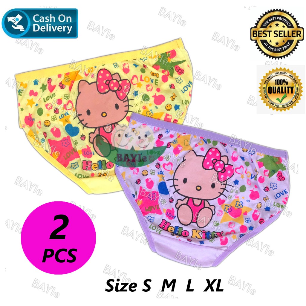 BAYIe - 2 PCS Celana Dalam/CD Anak Perempuan Cewek ESSEN/CERIA /Calana dalam Bayi Perempuan Size S M L XL