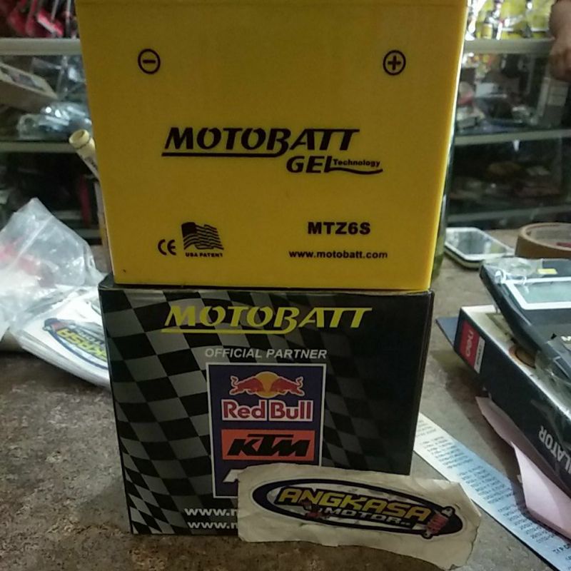aki motobatt MTZ6S satria Fu beat stater halus Vario 125 150 dll aki motobatt 6 a.h ampere