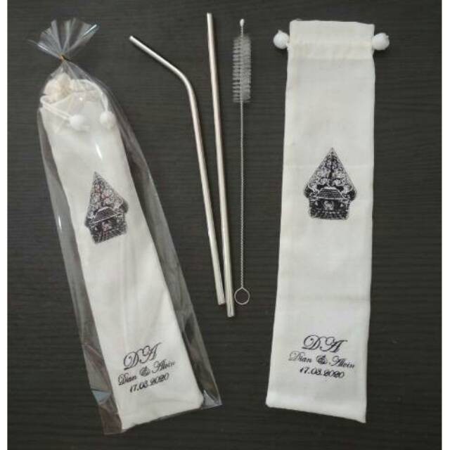 Souvenir Straw / sedotan Stainless Steel Kemas Blacu