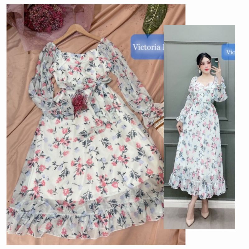 Victoria dress floral korean style