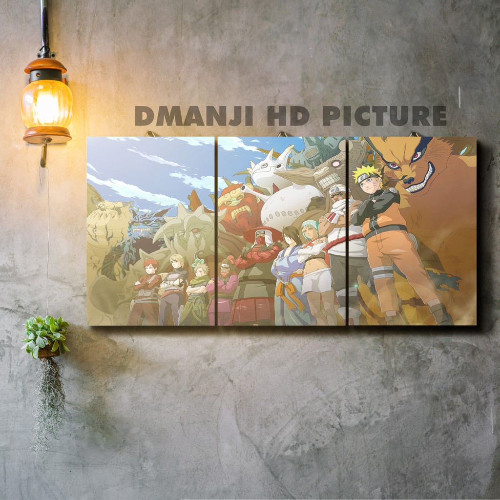 POSTER KAYU MULTIPANEL ANIME NARUTO / 20X30 / HIASAN DINDING NARUTO / PAJANGAN KAMAR TIDUR ANIME-HD - NRT 22