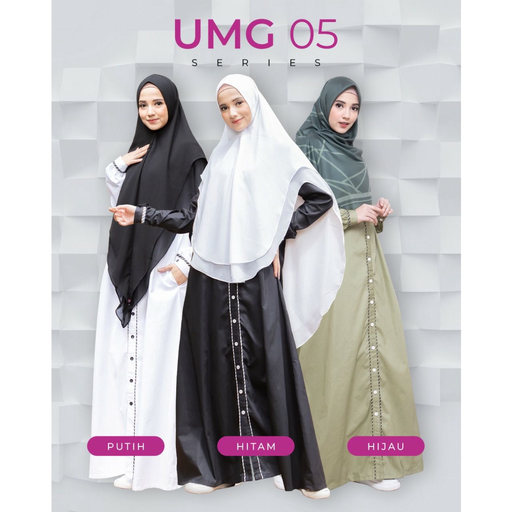 UMG 05 GAMIS KATUN TWILL LUXURY GAMIS PUTIH POLOS UKHTI MUNIRA