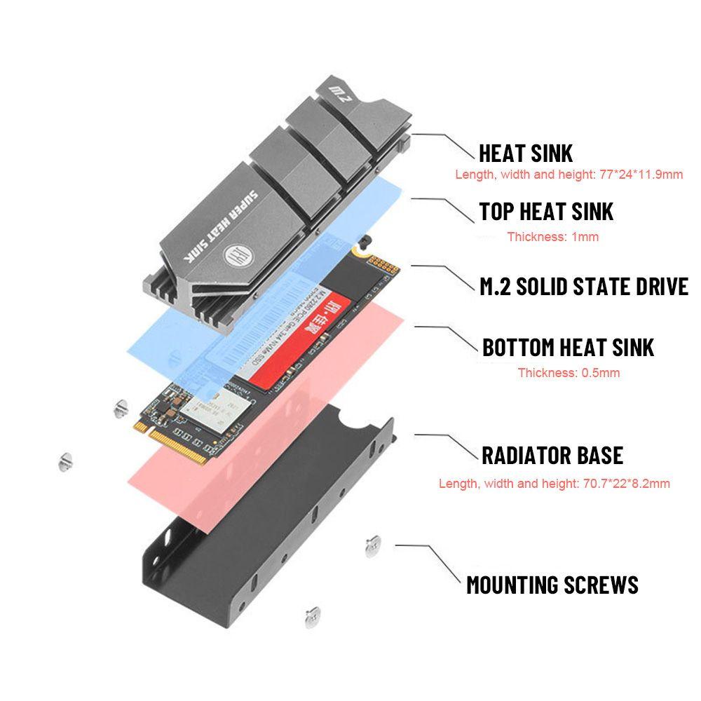 Preva SSD Heatsink Rompi Pendingin Dorong Radiator NGFF Cooler