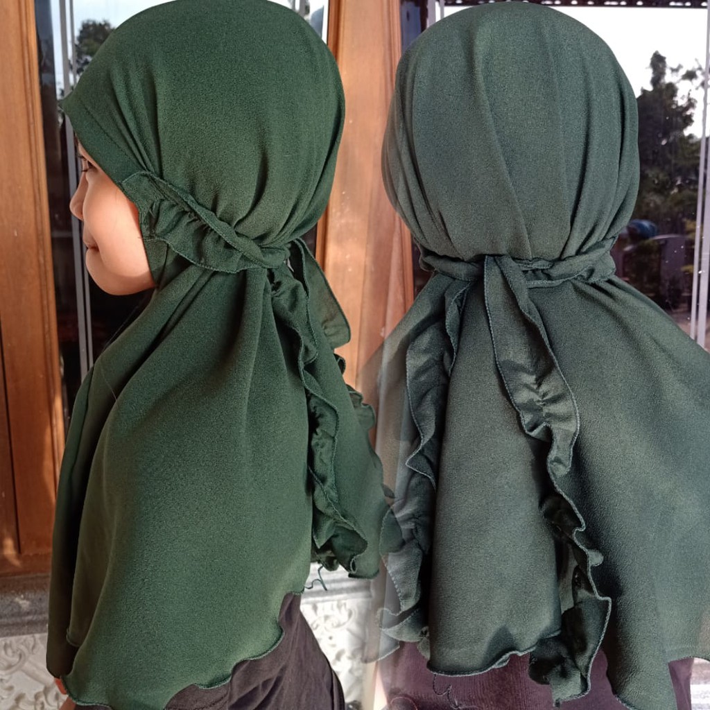 (NEW) Bergo maryam anak kriwil , bahan diamond