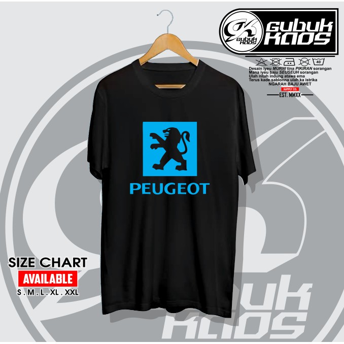 BAJU KAOS LOGO MERK PEUGEOT LOGO MEREK TERKENAL MURAH - GUBUK.KAOS