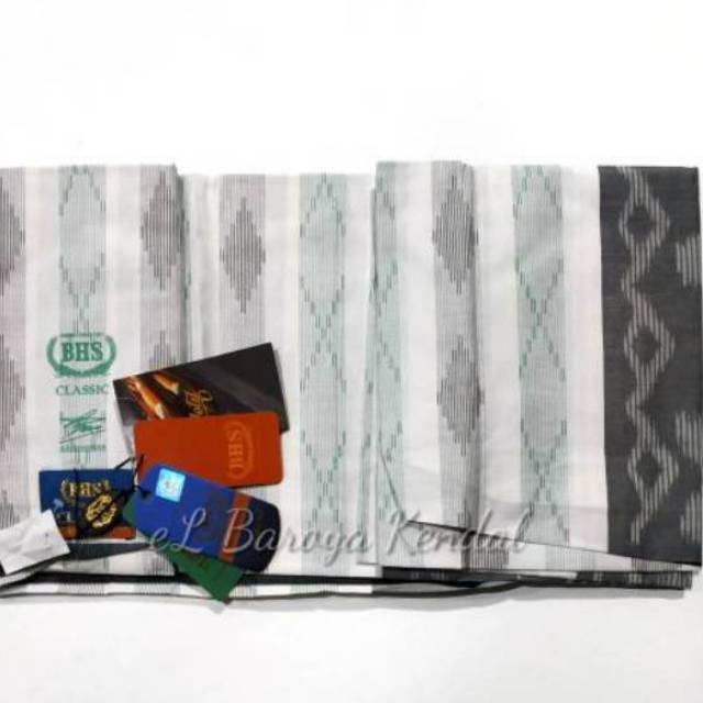 BHS Gold Kawung Dobby Putih Kombinasi Abu Kwg Dby